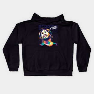 Derrick Rose on WPAP art 2 Kids Hoodie